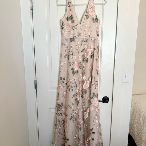 Like new! Jenny Yoo Bridesmaid Dress Tatum in Enchanted Floral Soft Blush - Picture 4 of 7